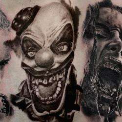 Tatouage et Piercing Black Corner Tattoo - 1 - Portraits Ragnard Clown Zombie Chien - 