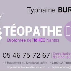Ostéopathe OSTéOPATHE BURLOT Typhaine - 1 - Carte De Visite Ostéopathe La Tremblade - 