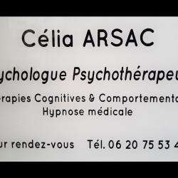 Psy Célia ARSAC - Psychologue TCC - 1 - Célia Arsac - Psychologue, Psychothérapeute Tcc, Hypnothérapeute
Sur Clermont-ferrand - 
