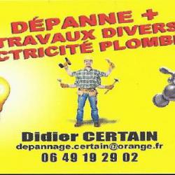 Electricien DéPANNE+ Didier CERTAIN - 1 - 