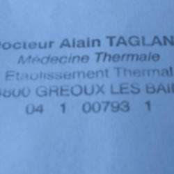 Docteur Taglang Gréoux Les Bains