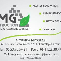 Maçon EMG Construction - 1 - Assainissement Individuel, Béton Désactivé, Carrelage, Entreprise De Maçonnerie, Maçonnerie Générale, Rénovation Neuf Hautefage La Tour - 