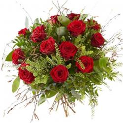 Fleuriste Les fleurs d'Oc - 1 - Bouquet Champêtre De Roses Rouges. - 