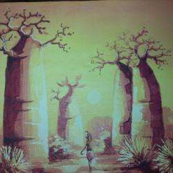 Art et artisanat madagascarts - 1 - Tableau 30x40cm Baobabs - 