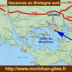 Hôtel et autre hébergement Morbihan Gites - 1 - Situation : Golfe Du Morbihan 45 îles - 