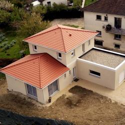 Constructeur Pavillons des Alpes - 1 - Maison De Type Mont-blanc Avec Garage Toit Plat à Heyrieux - 