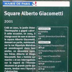 Square Alberto Giacometti Paris