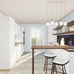 Design d'intérieur Studio d'intérieurs Giberot - 1 - Travaux De Cuisine : 
Ouverture Sur Le Salon Et Changement Du Mobilier - 