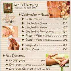 Massage Zen Is Harmony - 1 - Tarifs - 