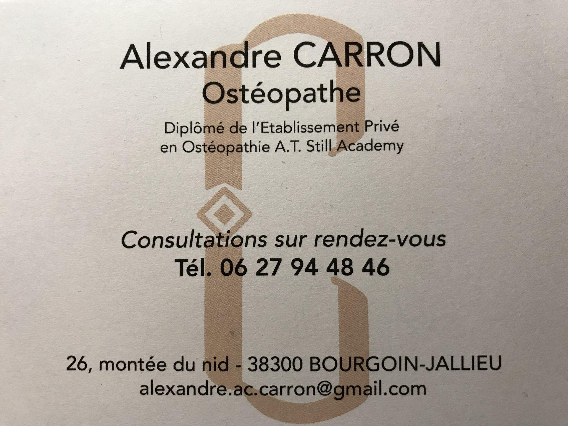 Carron Alexandre Bourgoin Jallieu