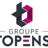 Logo Vertical Du Groupe Topensi | Informatique - Fibre - électricité - Sécurité | Calais - Boulogne - Dunkerque