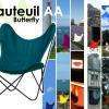 Célèbre Fauteuil Butterfly Rééditer Pas Aa Design, Disponible En Tissu Ou En Cuir.
