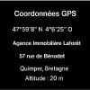 Laforêt Quimper- Coordonnées Gps