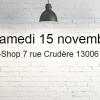 Anniversaire De La Boutique, Samedi 15 Novembre à Partir De 18 Heures Chez Massalia-shop 7 Rue Crudère (cours Julien) 13006 Marseille.