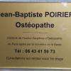 Ostéopathe Paris 7 | Plaque D'ostéopathie