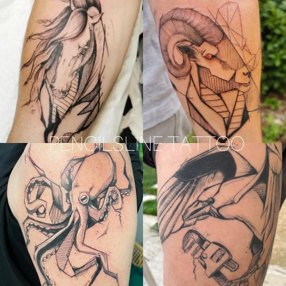 Pencilsline Tattoo / Tatouage Artistique And Esthétique Lattes