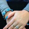 Ongle Gel Bleu Decor Shamballa Nail Art French Manucure