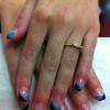 12 Ongle Gel Bleu Noir Decor Nail Art French Manucure Quickepil Proepil