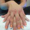 Deco Ongles Gel Orange French Blanche Deco Strass Quick Epil Proepil