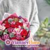 Bouquet De Roses Rouges Et Roses Par Vianney Flora